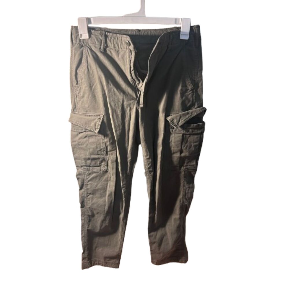UNIQLO Olive Green Cargo Pants Size S Stretch Utility Y2K